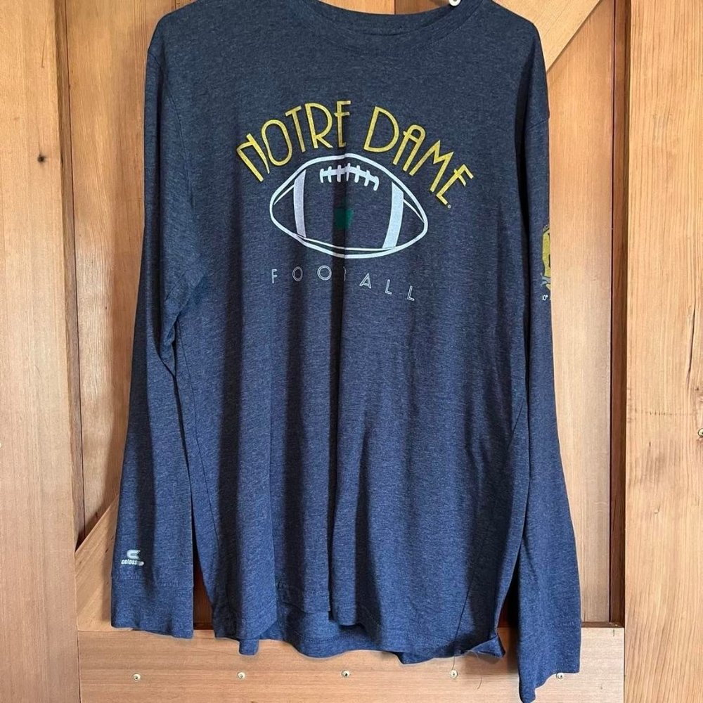 Notre Dame Mens Xl Long Sleeve 30th Anniversary Shirt